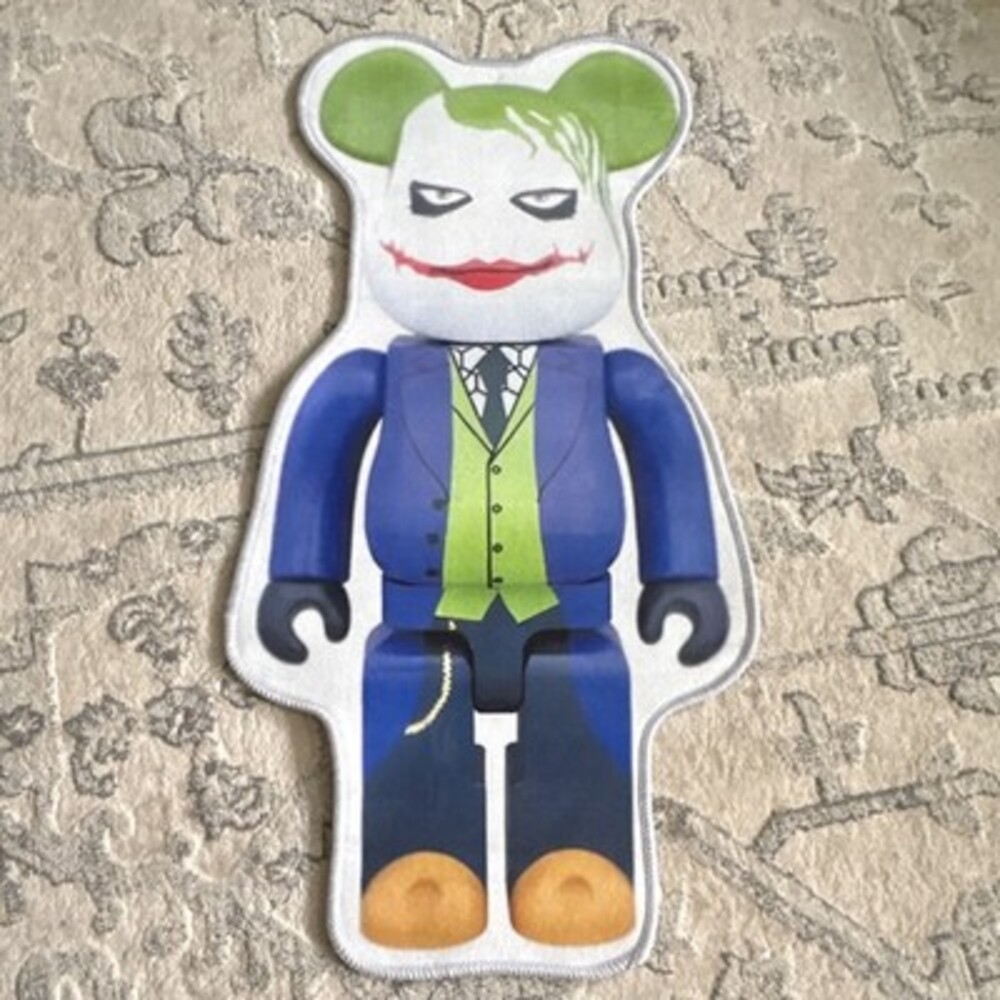 Bearbrick Joker Cartoon Multicolor Floor Mat, 13 x 32 in, Character Rug